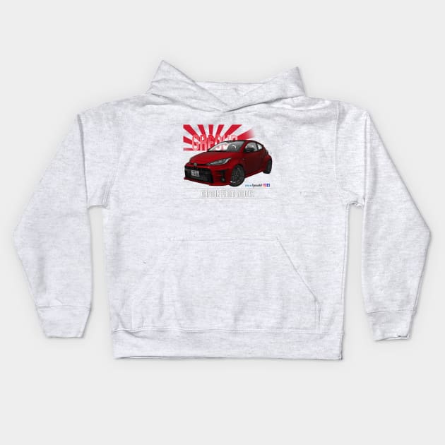 Toyota GRFOUR Emotional Red Kids Hoodie by PjesusArt